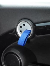 Rennline RS Style Door Pulls for Mini R55 R56 R57 R58 R59 R60 2007-2016, Red Straps                                     - DH24      SLV.RED - Image 3